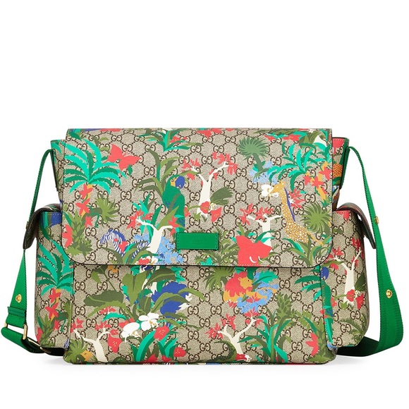 Gucci, Borsa Mamma GG Supreme Canvas Jungle-Print Diaper Bag w/ Changing Pad - Picture 1 of 6